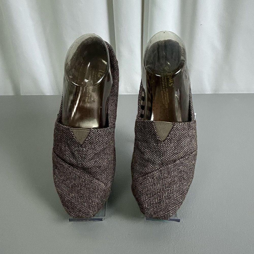 TOMS WOMENS SHOE BROWN TWEED COLOR SIZE 7 1/2W - Picture 8 of 10